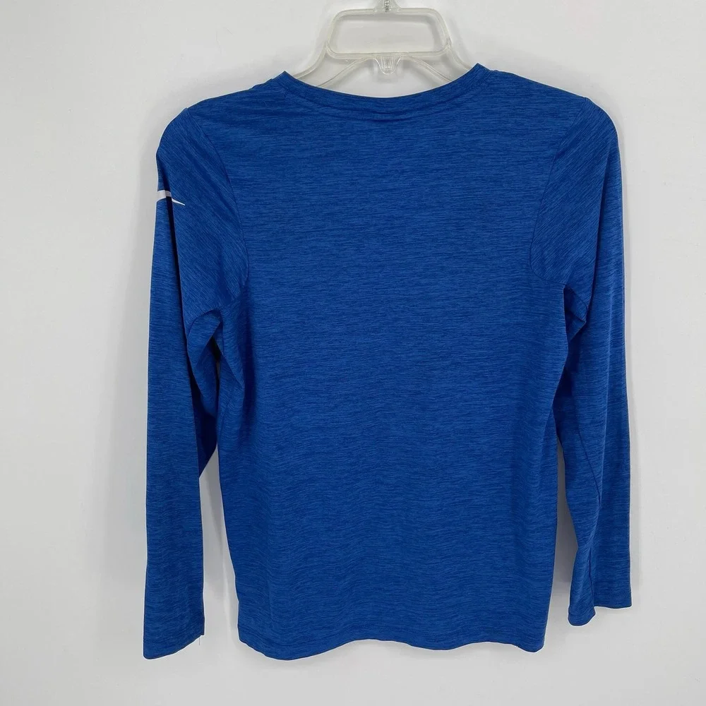 Nike Boys Blue Dri-FIT Graphic Long Sleeve Performance Shirt Size Large‎